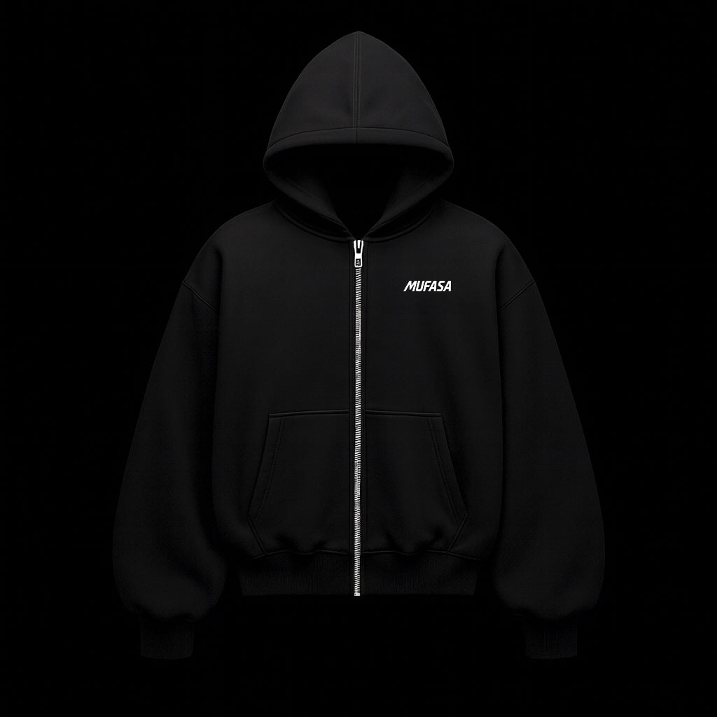 MUFASA  BLACK  ZIPPER
