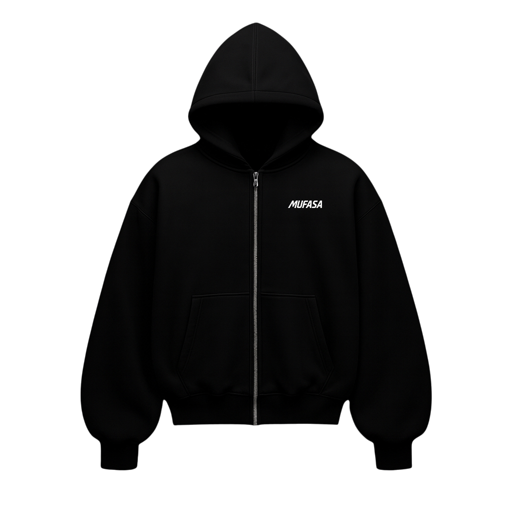 MUFASA  BLACK  ZIPPER
